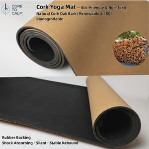 Cork+natural rubber yoga mat