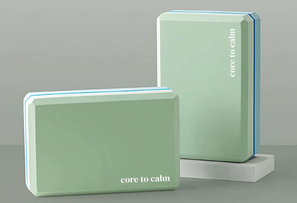 eva two color yoga blocks (two blocks/set)