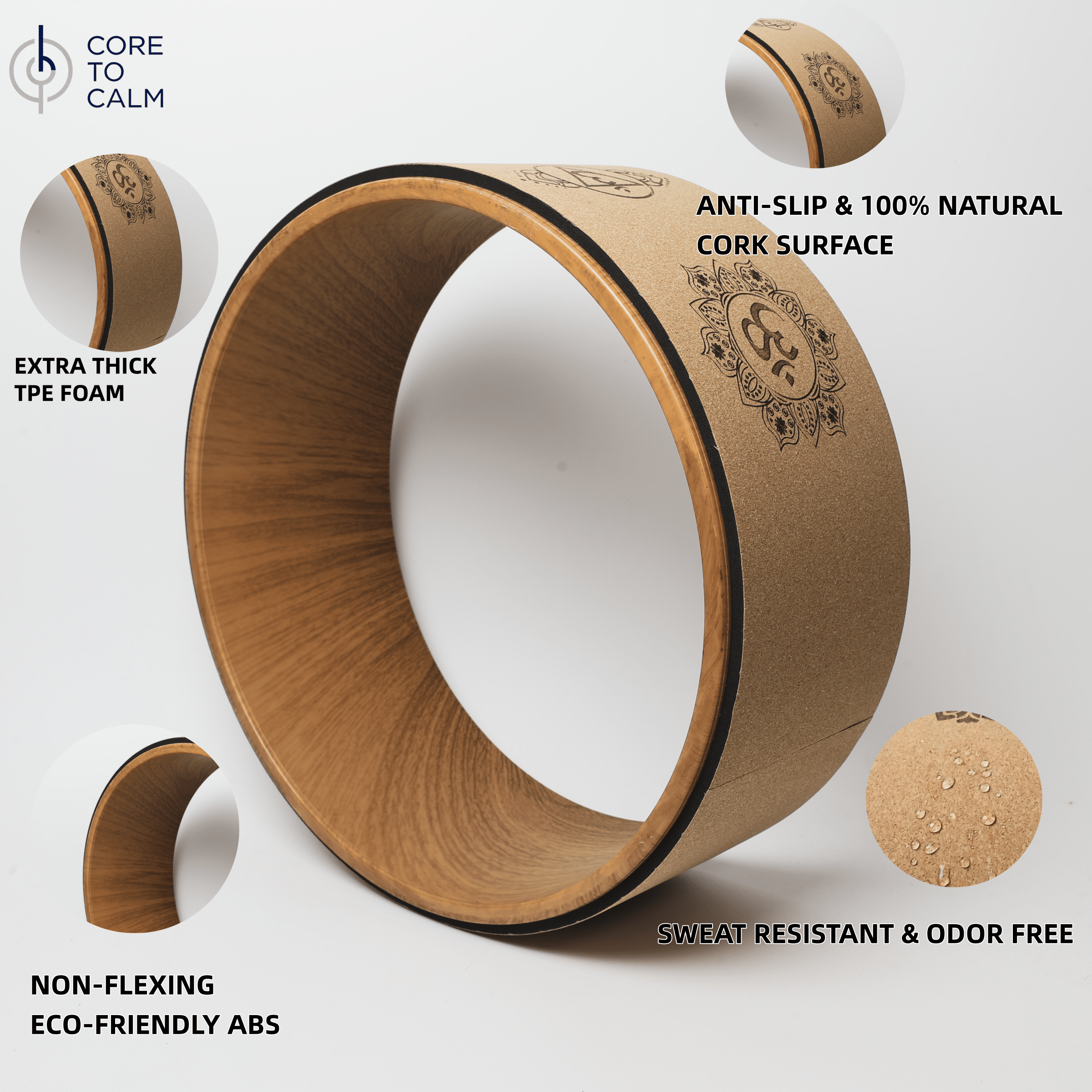 Cork yoga wheel - Image 2