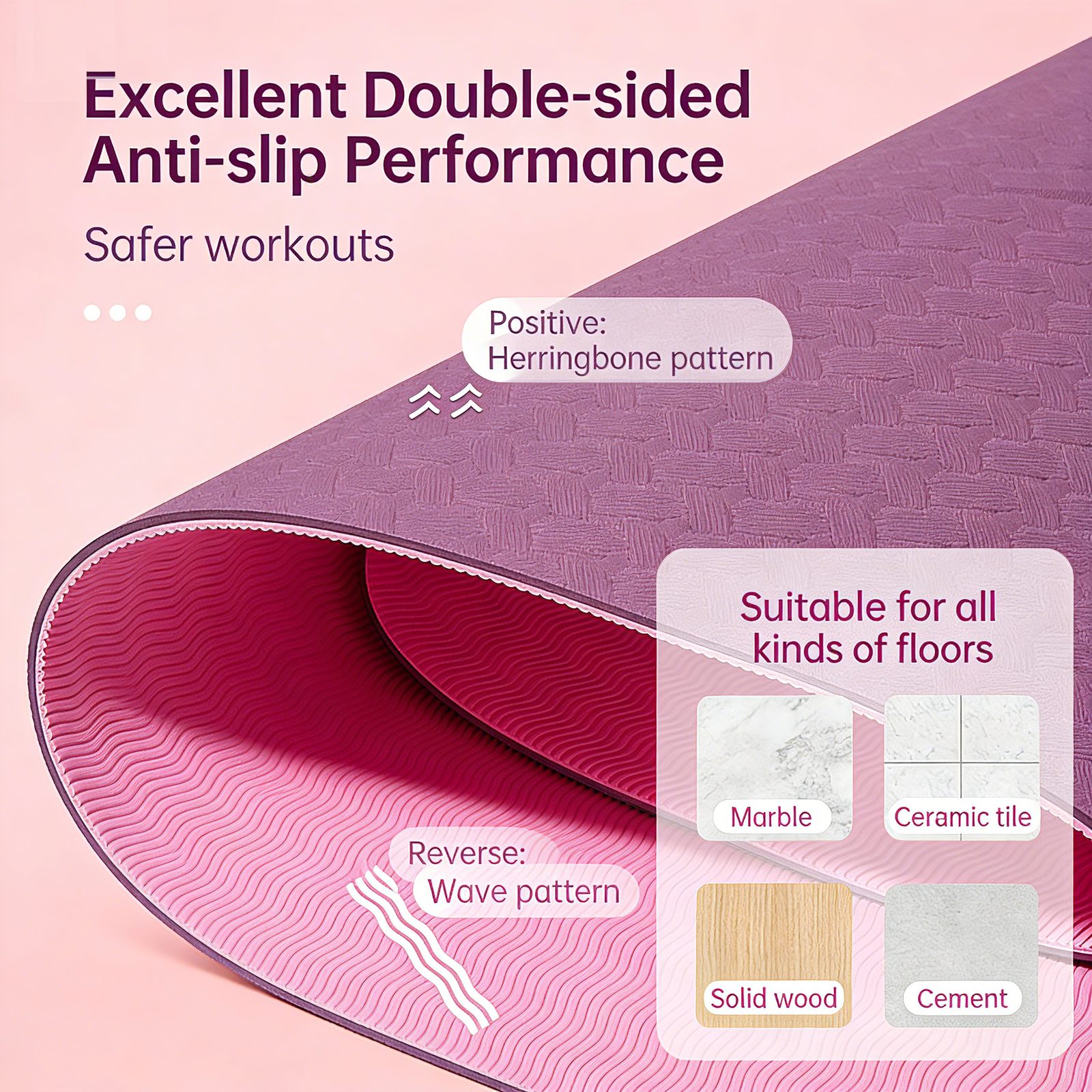 yoga mat,pink