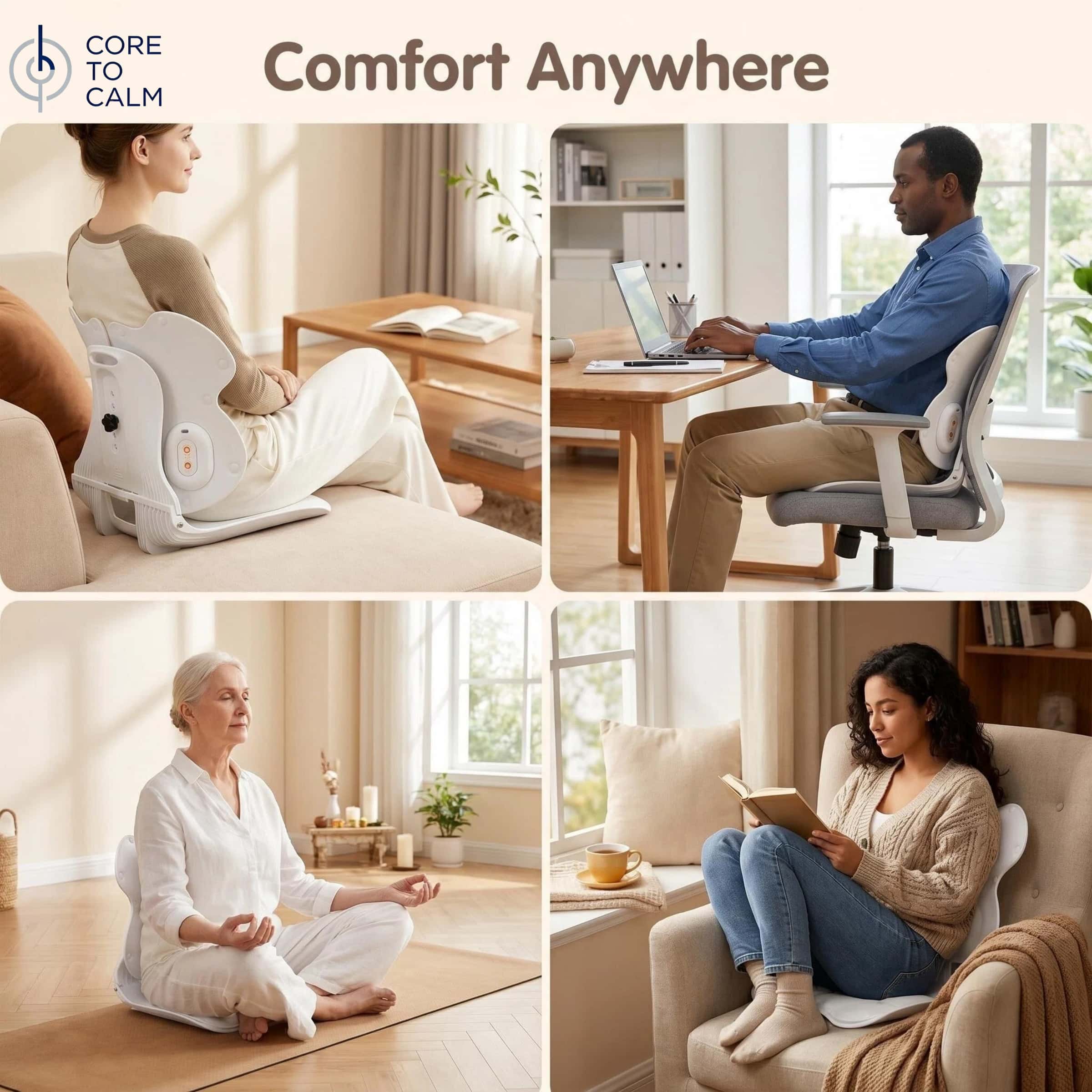 Foldable massage lumbar chair red light heating - Image 5