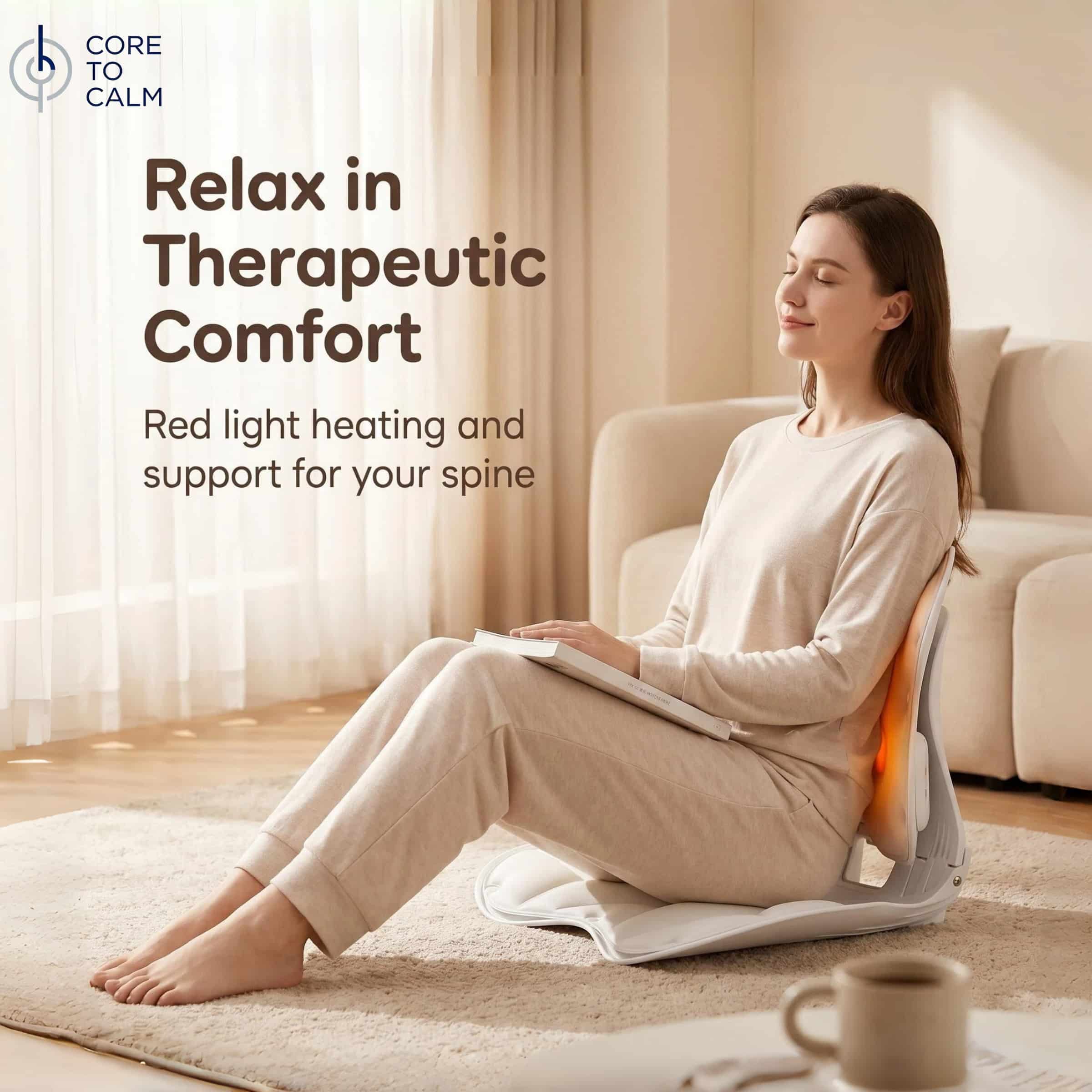 Foldable massage lumbar chair red light heating - Image 6