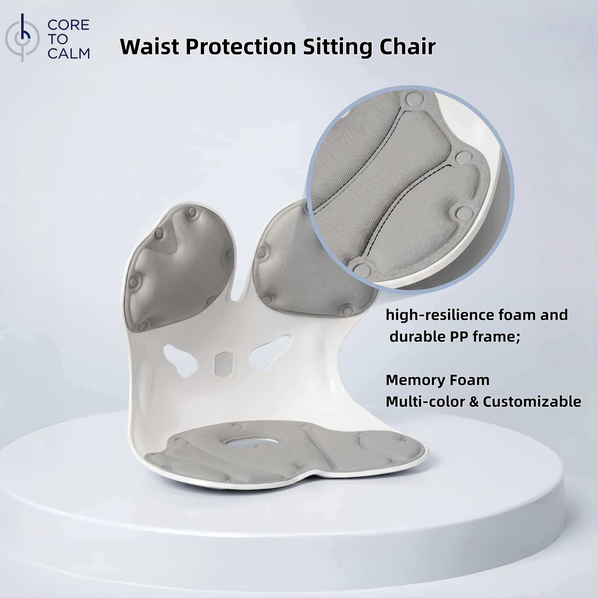 Waist Protection Sitting Chair(Memory cotton+Polyproylene)