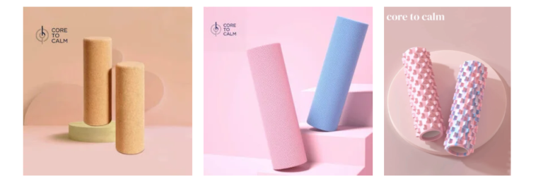 Solid cork, solid EVA, and EVA foam roller with PVC core comparison